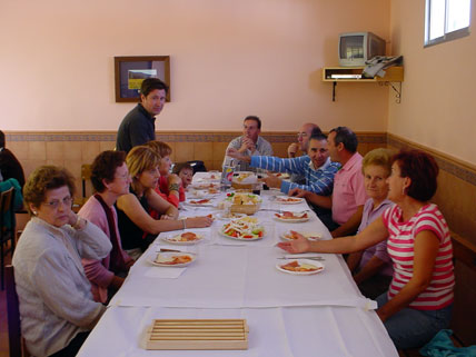 Degustaci�n de cordero asado.