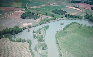 Vista a�rea del azud de Almarail. Documental Paso a paso por el Sur de Soria