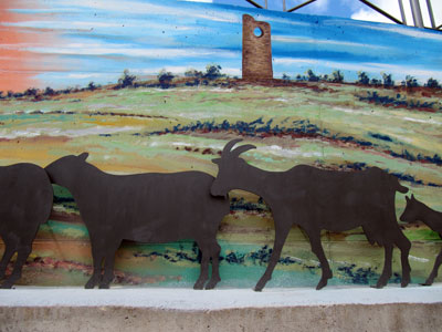 Escultura de homenaje a la trashumancia en Almarail