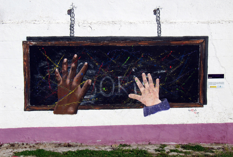 Mural Futuro. Las Manos de la Tierra en Almarail