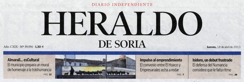 Heraldo de Soria, 18 de abril de 2013
