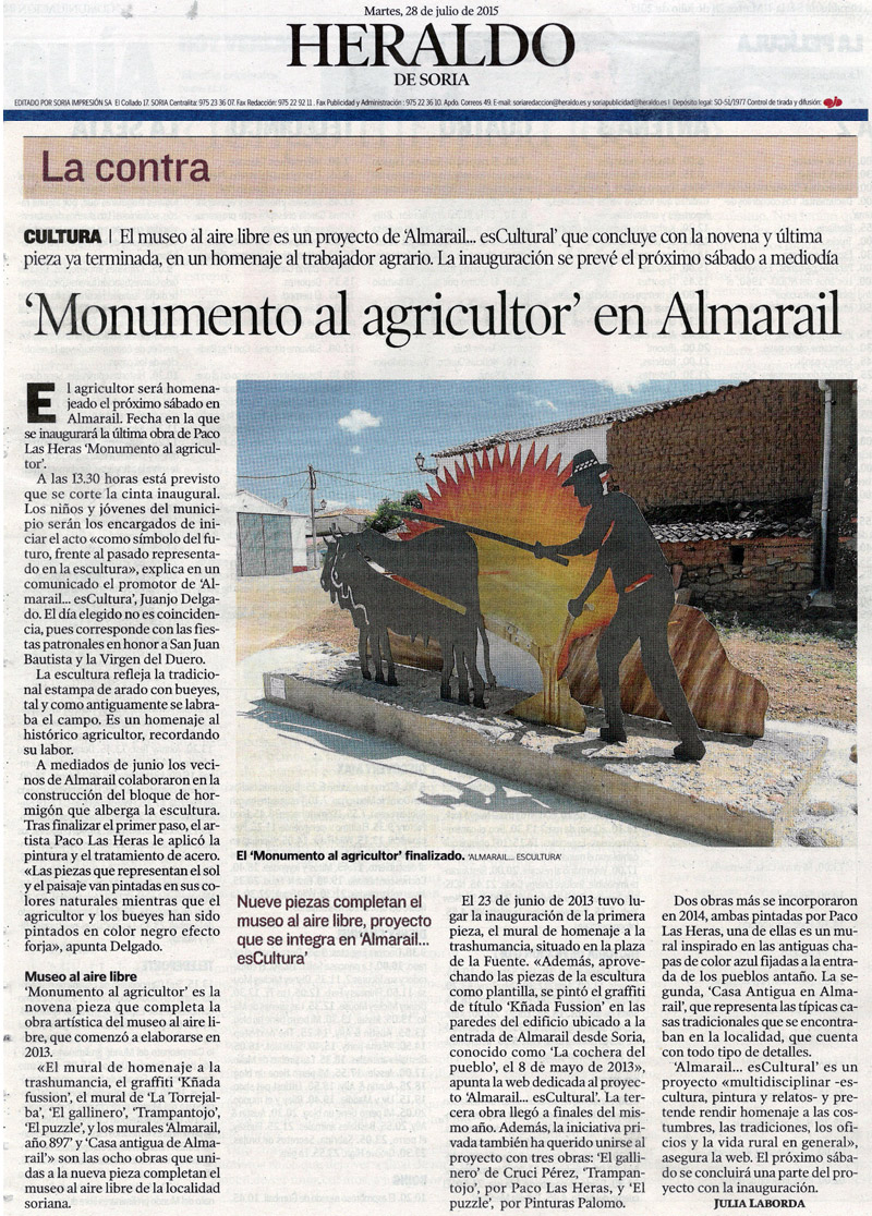 Heraldo de Soria, 28 de julio de 2015