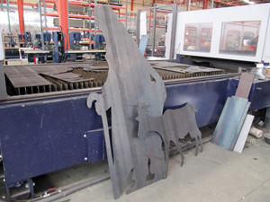 Corte piezas de la escultura