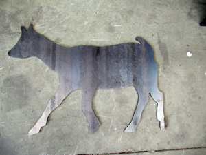 Corte piezas de la escultura