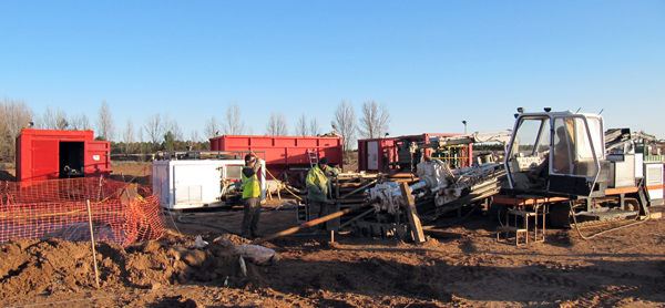 Perforaci�n dirigida R�o Duero, gasoducto Yela - El Villar de Arnedo en Almarail