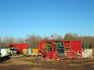 Perforaci�n dirigida R�o Duero, gasoducto Yela - El Villar de Arnedo en Almarail