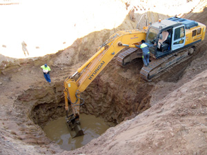 Obras del gasoducto Yela - El Villar de Arnedo en Almarail