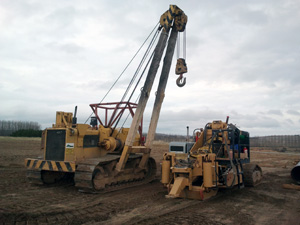 Obras del gasoducto Yela - El Villar de Arnedo en Almarail