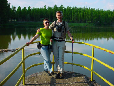 Conny y Koen en la presa de Almarail