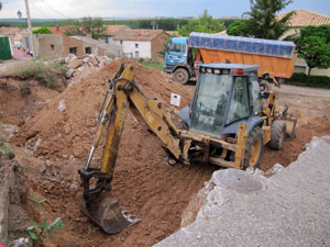 Obras en la plaza de la fuente