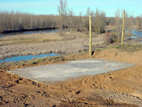 Plataforma donde se ubicar� la caseta de madera del observatorio