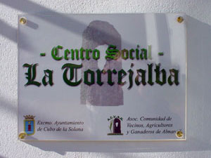Placa del Centro Social "La Torrejalba"
