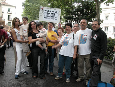 Almarail en la manifestaci�n de Soria �Ya!, en Madrid. 27 de septiembre de 2003. Fotograf�a: Florencio S�nchez Sanz.