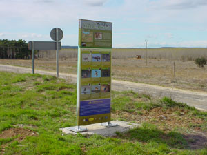 El "t�tem" y al fondo el observatorio de aves