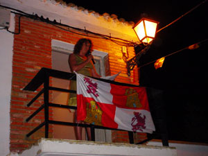 Ana pregonando las fiestas de 2008